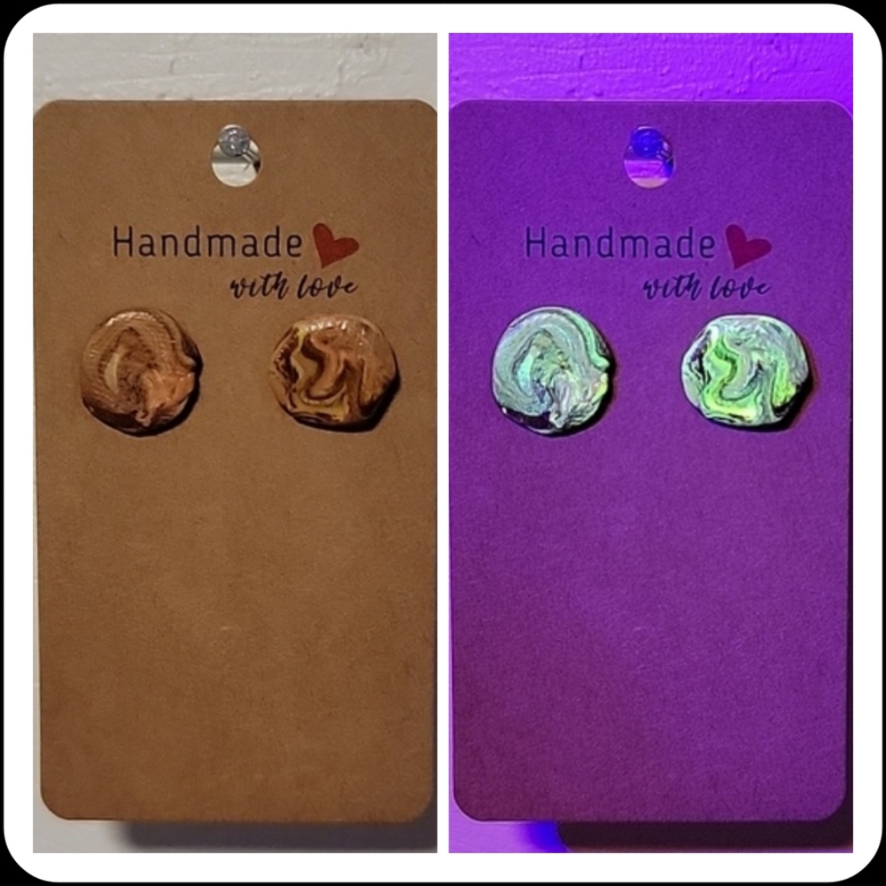 Banana Split "Ugly Sweater" UV Reactive Handmade Earrings